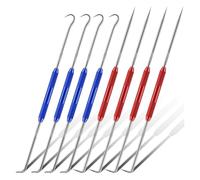 Ujjdwiurgh Lot de 8 outils de traçage à double pointe, crochet et outil de crochetage en métal droit, 45 degrés et 90 degrés