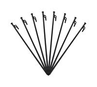Ujjdwiurgh Lot de 8 piquets de tente en métal robuste pour camping - Piquets de tente en acier incassables et flexibles - 40 cm