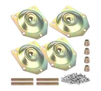 Ujjdwiurgh Lot de 8 plaques de fixation pour pieds de meubles en métal coudées à 12 degrés