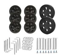 Ujjdwiurgh Lot de 8 roulettes de rechange en caoutchouc pour valise, 60 mm d'épaisseur, 12 mm