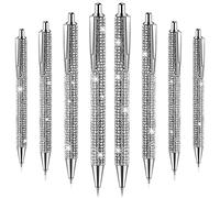 Ujjdwiurgh Lot de 8 stylos à bille en métal avec strass pour Noël