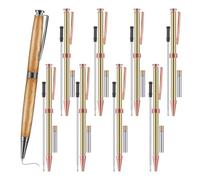 Ujjdwiurgh Lot de 8 stylos torsadés fins pour tournage du bois - 7 mm - Avec tour de rechange - Fournitures de tournage D