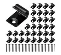 Ujjdwiurgh Lot de 80 clips universels en acier inoxydable avec vis de terrasse pour planches de terrasse composites
