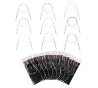 Ujjdwiurgh Lot de 9 aiguilles à tricoter circulaires en acier inoxydable de 100 cm, 9 tailles pour débutants, tricoteurs