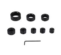Ujjdwiurgh Lot de 9 colliers d'arrêt de forage réglables en profondeur avec bague de limitation en acier au carbone pour forets