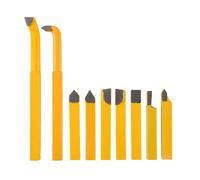Ujjdwiurgh Lot de 9 outils de coupe de tour en carbure YW1 à pointe brasée 8 x 8 mm haute dureté pour tournage, fraisage, soudage
