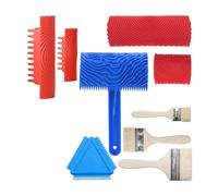 Ujjdwiurgh Lot de 9 pinceaux à grain de bois artificiel, outil de grainage, outils de peinture sur bois