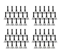 Ujjdwiurgh Lot de 96 clochettes diatoniques en acier argenté avec poignée en bois noir (blanc)