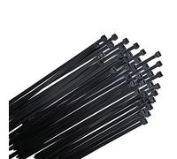 Ujjdwiurgh Lot de colliers de serrage UV Ultra résistants à la traction et à la chaleur de 75 kg Noir 300 x 7,6 mm