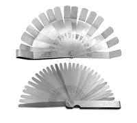 Ujjdwiurgh Lot de jauges d'épaisseur, 32 lames coniques et 16 lames décalées, double marquage SAE et jauge d'épaisseur métrique