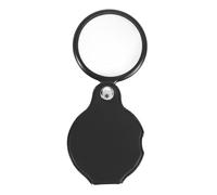 Ujjdwiurgh Loupe de poche pliable grossissant x3 avec étui en cuir