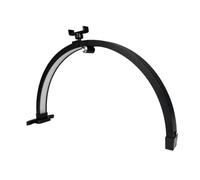 Ujjdwiurgh Lumière de Remplissage de 22 Pouces 20 W à Commande Tactile Demi-Lune Pliable pour Manucure et Beauté avec Clip pour Téléphone, Prise UE Noire