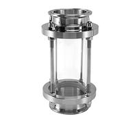 Ujjdwiurgh Lunette de Vue Avec Extrémité de La Pince, Débit Sanitaire Verre de Visée Droit Sus316 Type de Pince Triple de 2 Pouces (Tuyau D'Écoulement Od 51Mm)