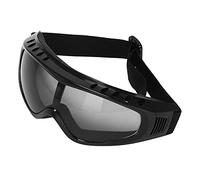 Ujjdwiurgh Lunettes de Protection d'equitation de lentille Transparente avec Cadre Noir, Lunettes de Protection de Coup-Vent de Moto