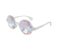 Ujjdwiurgh Lunettes Kaleidoscope festival de Rave Fete Lunettes de soleil Lentille diffractee -Transparent