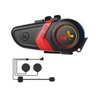 Ujjdwiurgh LX3 Casque Bluetooth 1200 mAh pour moto BT5.0 sans fil mains libres appels stéréo anti-brouillage étanche