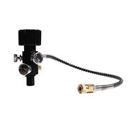 Ujjdwiurgh M18 x 1,5 PCP Valve de charge double jauge Station de remplissage d'air Bouteille de gaz Adaptateur de recharge 6000 psi avec tuyau de 50 cm, noir