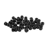 Ujjdwiurgh M2.5x0.45mm Zinc plaque Nylon Inserer Hex Lock noix noir 50pcs