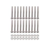 Ujjdwiurgh M2 X 20 Mm à Six Pans Creux Vis à TêTe MoletéE Boulons éCrous Ensemble 20 PièCes