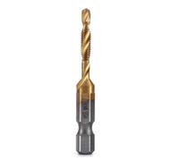 Ujjdwiurgh M4x0.7mm Tige Hexagonale Titane Plaqué HSS Filetage Métrique Taraud Forets Vis Machine Composé Ouvert Chanfrein Outil
