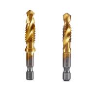 Ujjdwiurgh M8 M10 Tige Hexagonale Titane Plaqué HSS Filetage Métrique Taraud Forets Vis Machine Composé Ouvert Chanfrein Outil