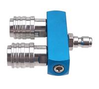 Ujjdwiurgh Machine de Nettoyage à Double Buse Tige D'Adaptateur de Buse Double Autobloquante à Double Buse Tige D'Adaptateur de Buse Double