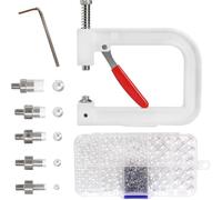 Ujjdwiurgh Machine Sertissage Perles, Machine Fixation Rivets Perles, 5 Tailles, Ensemble D'Outils Sertissage Perles à Pression Manuelle pour Chapeaux, Accessoires Bricolage