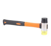 Ujjdwiurgh Maillet en caoutchouc, marteau souple double face de 35 mm avec poignée confortable, marteau manuel pour installation de sol