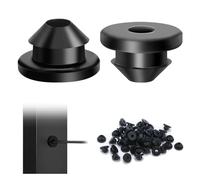 Ujjdwiurgh Manchon de protection en acier inoxydable pour câble, garde-corps, coussinet en caoutchouc noir, 229,63 g