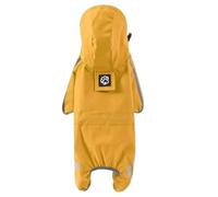 Ujjdwiurgh Manteau de pluie imperméable à capuche pour chien - Veste de pluie légère pour animaux domestiques - 4 pattes