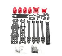 Ujjdwiurgh Mark4 Kit de cadre quadricoptère 7" 295 mm Bras 5 mm pour drone de course FPV Freestyle et RC de 7" avec pièces d'impression rouge