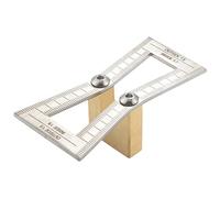 Ujjdwiurgh Marqueur à queue d'aronde, outil de guidage pour queue d'aronde avec échelle, taille 1 : 5-1: 6 et 1: 7-1: 8 pour le travail du bois - Argent