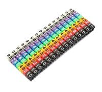 Ujjdwiurgh Marqueur de Câble à Clipser en BoîTe NuméRo de NuméRo de Plastique ÉTiquette de Ensemble de Tubes Marqueur de Câble de Couleur (150PièCes KCM-1.5MM)