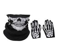Ujjdwiurgh Masque D'Halloween Effrayant Crâne Menton Masque Squelette FantôMe pour Performances, FêTes, Habillage, Festivals (3 PièCes/Ensemble)