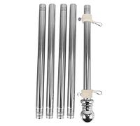 Ujjdwiurgh Mât de Drapeau, Mât de Drapeau en Acier Inoxydable, Adapté au Jardin de la Cour de, Porte-Drapeau Antirouille (Mât en Argent Uniquement)