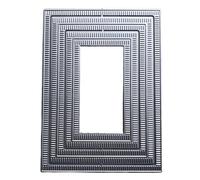 Ujjdwiurgh Matrices de découpe rectangulaires en métal pour la fabrication de cartes, le scrapbooking, les cartes de vœux, les pochoirs de gaufrage