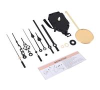 Ujjdwiurgh MéCanisme de Mouvement D'Horloge à Pendule Bricolage avec 3 Paires de Mains DifféRentes Kit D'Horloge Murale à Arbre de RéParation de Quartz PièCes de Remplacement