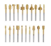 Ujjdwiurgh Mèche de Routeur de Gravure HSS Ensemble de Fraises Rotatives Tige pour Outils Rotatifs pour Bricolage