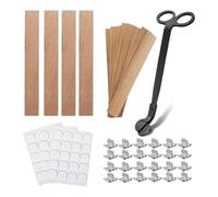 Ujjdwiurgh Mèches de bougie avec coupe-mèche pour la fabrication de bougies artisanales