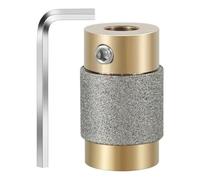 Ujjdwiurgh Mèches de Meuleuse de Verre, Outils à Tête de Meuleuse Diamantée pour Vitrail de 1 3/4 1/4 Pouces avec Clé Hexagonale, (3/4 Pouces)