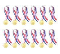 Ujjdwiurgh Médaille de la Coupe de Football Médailles Récompenses Cadeaux de Fête pour Étudiants Médailles Du Gagnant Du Métaux de Football Médailles Du Gagnant D'Or 12 Pièces