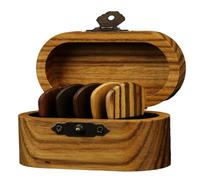 Ujjdwiurgh Médiators en Bois, Médiators en Bois pour Guitare Électrique, Acoustique ou Basse, Ensemble de 5 Pièces