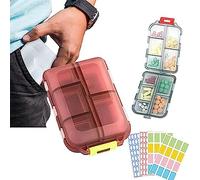 Ujjdwiurgh Medwallet Pill Organizer Portable Daily Pill Case,Medicine Wallet D Comme Indiqué