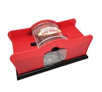 Ujjdwiurgh Mélangeur de Cartes Manuel Poker Shuffle Machine Porte-Cartes Système à Manivelle Facile Mélangeur de Cartes Facile à Installer Rouge
