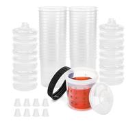 Ujjdwiurgh Mélangeur de Peinture, Doublures de Gobelet et Système de Couvercle pour à Peinture Automobile, Lot de 20 Gobelets de Peinture de 600 Ml