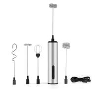Ujjdwiurgh Mercure de Lait Rechargeable Frother Handheld Maker Maker Maker Brinker pour Lattes, Cappuccino