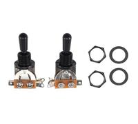 Ujjdwiurgh Métrique 3 Voies Court Siècle Guitare Guitare Électrique, Argent et Noir (Pack de 2)