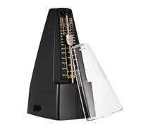 Ujjdwiurgh Métronome mécanique standard adapté pour piano, guitare, violon et autres instruments Noir