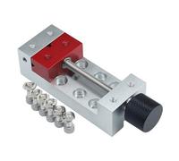 Ujjdwiurgh Meure de 100 mm avec Mâchoire en Aluminium et Nez Plat, Outil de Serrage Essentiel pour les Machines de Gravure de Bricolage avec 6 Pcs Vis