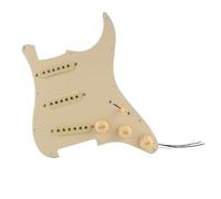 Ujjdwiurgh Micros de Guitare éLectrique Pickguard Chargé Assemblage de Plaque à Gratter PréCâblé SSS Jaune